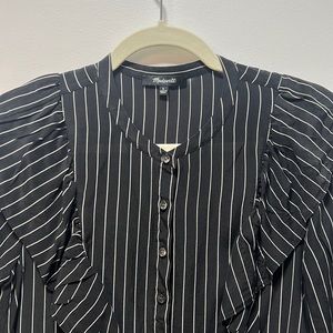 Madewell - Silk Blouse with Flutter Detail